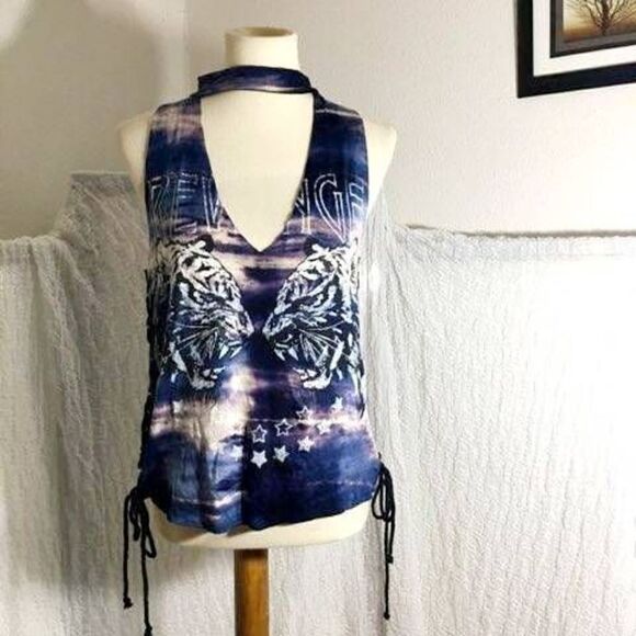 Black Bead NWT Revenge Tie Tee Size Small - Picture 2 of 12